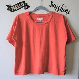 Madewell Soft Coral Bright Orange CroppedT-Shirt M